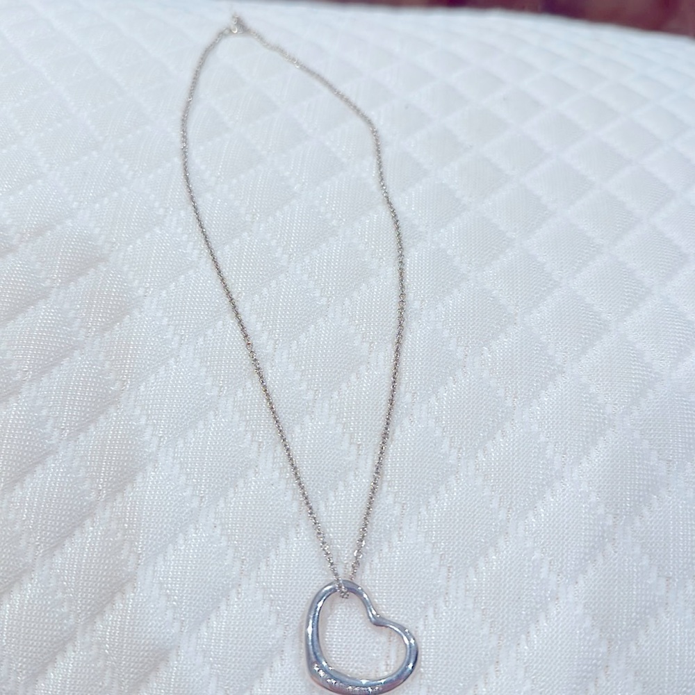 Tiffany & Co. Elsa Peretti Open Heart Pendant 16”